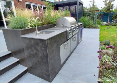 large barbeque with sink